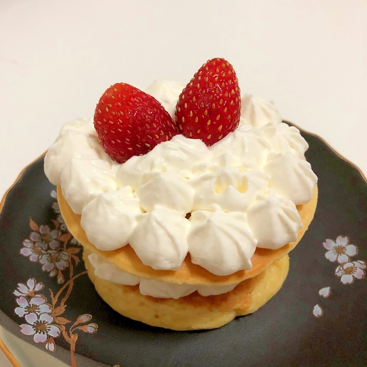 ホットケーキミックスであんこ入りホットケーキ♪